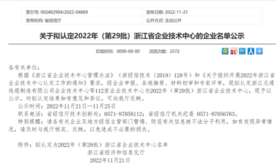 浙江省企業(yè)技術(shù)中心！本松新材首次申報(bào)并光榮上榜